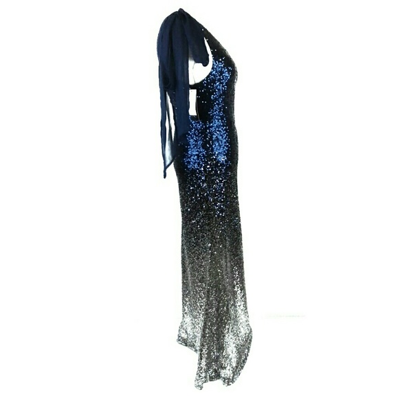 NWT Angel Fashions One Shoulder Sequin Prom Dress - Picture 7 of 8